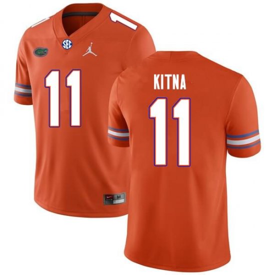 Men's Florida Gators #11 Jalen Kitna NCAA Nike Orange Authentic Stitched College Football Jersey KSH2162UB